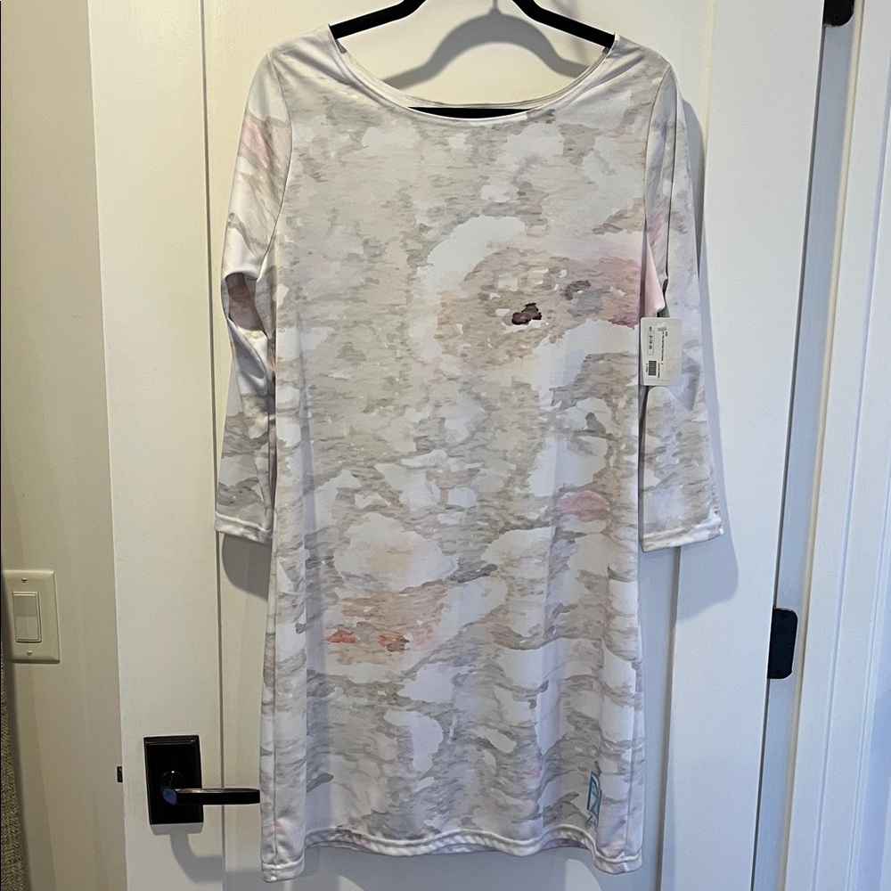 Elegant Cream and Pink Women's Dress